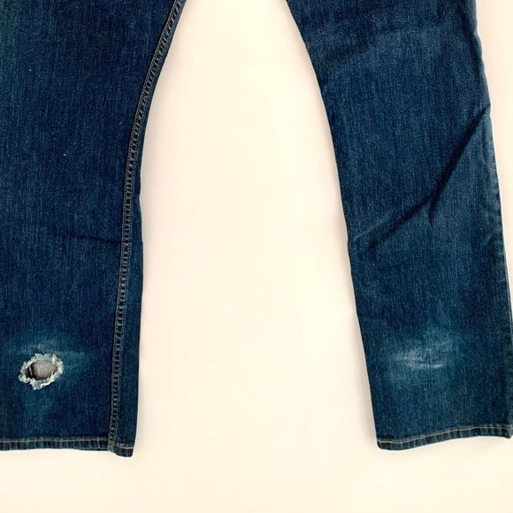 Levis 511, good condition, worn to perfect comfort softness.  Deep blue - Picture 8 of 10